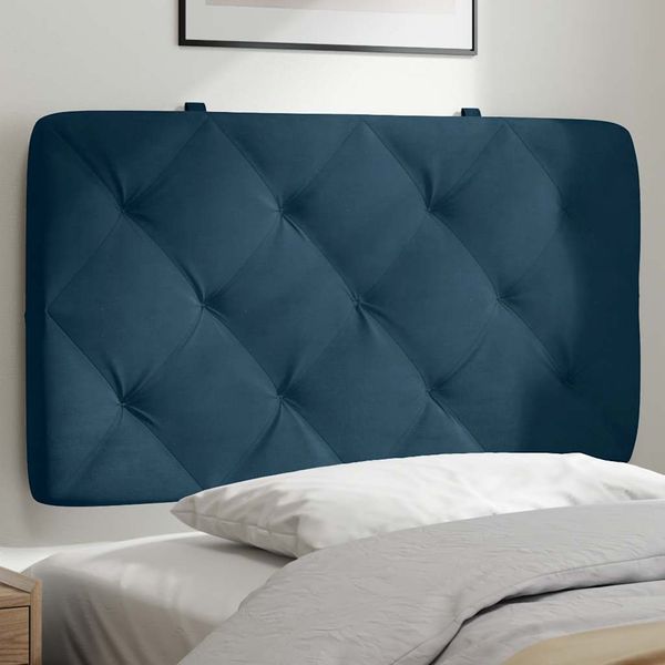vidaXL Vankúš na čelo postele modrý 90 cm zamat