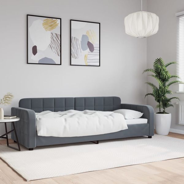 vidaXL Denná posteľ tmavosivá 80x200 cm zamat