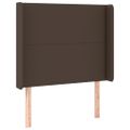 vidaXL Čelo postele so záhybmi hnedé 93x16x118/128 cm umelá koža