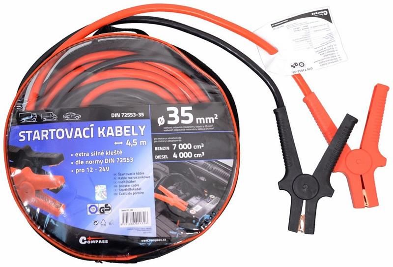 Startovacie káble 35 dĺžka 4,5 m TÜV/GS DIN72553