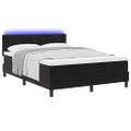 vidaXL LED box s pružinami s čelnou doskou Čierna 140 x 190 cm Zamat