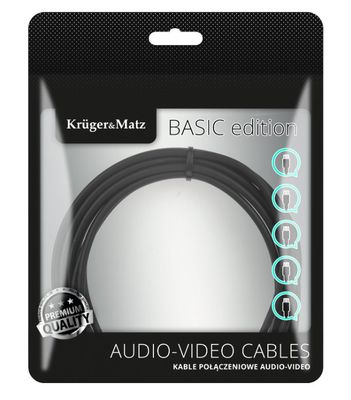 Kábel Audio Kruger&Matz KM1228 priamy Jack 3.5 stereo prepojovací 3m Kabel Audio Kruger&Matz KM1228 priamy Jack 3.5 stereo propojovací 3m