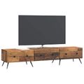 vidaXL TV skrinka Staré drevo 147 x 34,5 x 30 cm Kompozitné drevo