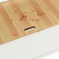 vidaXL Lavica biela 107x45x75,5 cm masívna jedľa