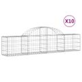 vidaXL Oblúkový gabionový kôš 10 ks 200x30x40/60 cm pozinkované železo