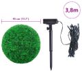 vidaXL Umelé buxusové gule s LED svetlami, 2 ks, zelená, 45 cm