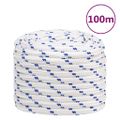 vidaXL Lodné lano biele 20 mm 100 m polypropylén