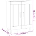 vidaXL Komoda čierna 69,5x34x90 cm spracované drevo