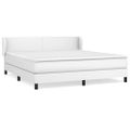 vidaXL Boxspring posteľ s matracom biela 160x200 cm umelá koža