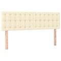 vidaXL Boxspring posteľ s matracom krémová 140x200 cm umelá koža