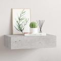 vidaXL Nástenná zásuvková polica betónovosivá 40x23,5x10 cm MDF