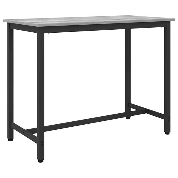vidaXL stôl Sivý Sonoma 100 x 50 x 76,5 cm Inžinierske drevo a oceľ