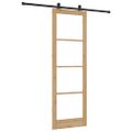 vidaXL Posuvné dvere ORKDAL 78 x 232 cm Prírodná a čierna