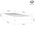 vidaXL Box Spring Posteľ bez matraca Tmavo zelená 100x220 cm Zamat