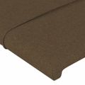 vidaXL Čelo postele s LED tmavohendé 163x16x78/88 cm látka