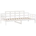 vidaXL Vysúvacia denná posteľ zásuvky biela 90x190 cm masívna borovica