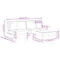 vidaXL 2-miestna rozkladacia pohovka vankúše podnožka tmavosivá látka