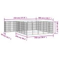 vidaXL Ohrádka pre psov 26 panelov čierna 50x100 cm práškovaná oceľ