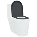 vidaXL WC sedadlo Antracit 49 x 36 x 4 cm Duroplast