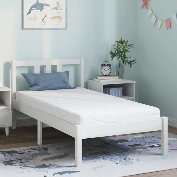 vidaXL Matrac Biela 80 x 160 cm žakárová tkanina