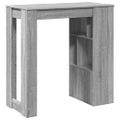 vidaXL Barový stôl s policami sivý sonoma 102x50x103,5cm kompoz. drevo