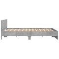 vidaXL Posteľný rám s čelom betónovo sivý 200x200 cm