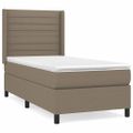 vidaXL Boxspring posteľ s matracom sivohnedý 100x200 cm látka
