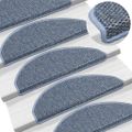 vidaXL Samolepiace nášľapy na schody vzhľad sisal 15ks 65x21x4cm modré