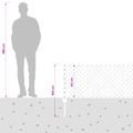 vidaXL Sieťový plot s stĺpom 25 x 0,6 m PVC potiahnutá oceľ Sivá