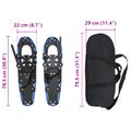 vidaXL 3 v 1 snežnice Modrá a čierna 78,5 x 22 cm Hliník a HDPE