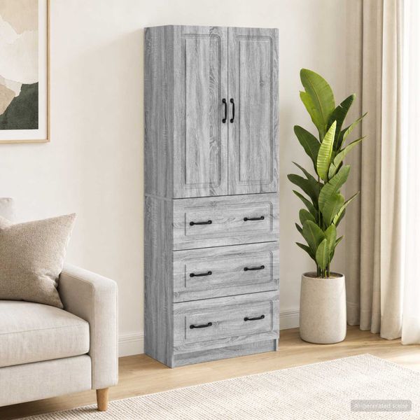 vidaXL Sada skríň 2 ks 66 x 34,5 x 87 cm Kompozitné drevo Sivý Sonoma
