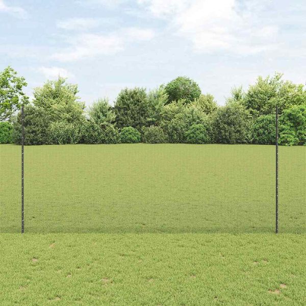 vidaXL Zváraný drôtový plot s podperou 25 x 1,5 m PVC potiahnutá oceľ