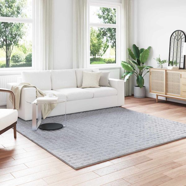 vidaXL Kusové koberce Štvorcový SIROLO Biely 240 x 240 cm Polyester