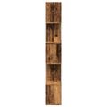 vidaXL Rozdeľ. knižnica 5-posch. staré drevo 70x24x161cm kompoz. drevo