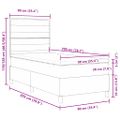 vidaXL Posteľ s pružinovým rámom s matracmi Krémová 90 x 200 cm látka