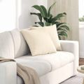 vidaXL Vankúše na pohovku 2 pcs Krémová 45 x 45 cm Kordúrová tkanina