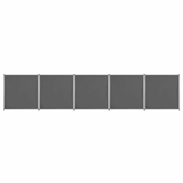 vidaXL Plotový panel 5 ks látkový 900x180 cm antracitový