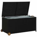 vidaXL Záhradný úložný box, čierny 120x65x61 cm, polyratan