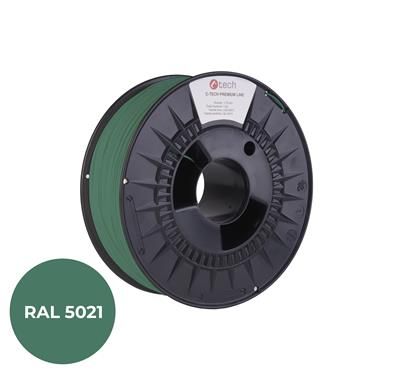 Tlačová struna (filament) C-TECH PREMIUM LINE, PLA, vodná modrá, RAL5021, 1,75mm, 1kg