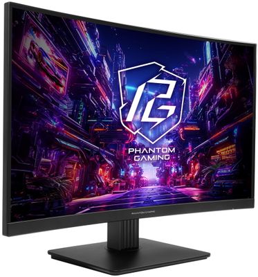 Phantom Gaming by Asrock monitor zakřivený PG27QRT1B 27"/VA/2560x1440/180Hz/300cd/m2/1ms/HDMI/DP/speaker LED monitor, herní, 27", 2560×1440, 16:9, VA, 180Hz, 1ms, 300cd/m2, 1× DisplayPort, 2× HDMI, repro, cerný, en. tr. E