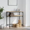 vidaXL Konzolový stolík dub sonoma 75 x 34,5 x 75 cm kompozitné drevo