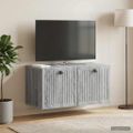 vidaXL Nástenná TV skrinka Nástenný Sivá sonoma 59,5 x 31 x 30 cm