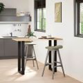 vidaXL Nohy barového stola v tvare U, 2 ks, čierne, 50 x (100-101) cm, oceľové