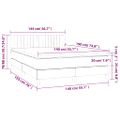 vidaXL Posteľný rám boxsping s matracom tmavozelený 140x190 cm zamat