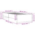 vidaXL Posteľný rám čierny 100x200 cm kompozitné drevo a kov