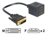 Kábel obrazovky - HDMI (F) na DVI-D (M) - 20 cm
