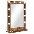 vidaXL Toaletné zrkadlo Staré drevo 70 x 50 x 18 cm Obdĺžnikový