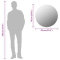 vidaXL Nástenné zrkadlo 70 cm okrúhle sklenené