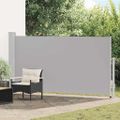 vidaXL Zaťahovacia bočná markíza na terasu 170x300 cm, sivá