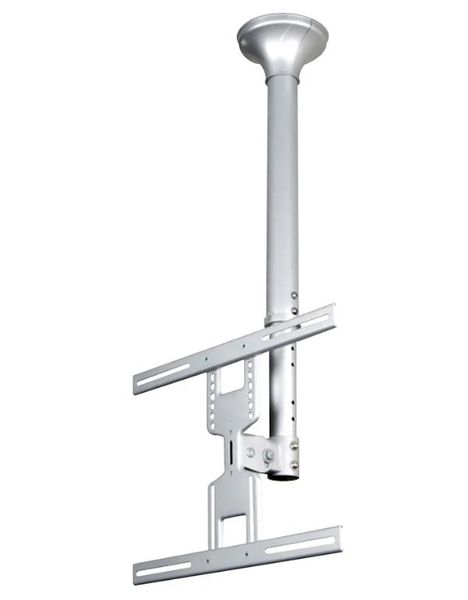 Neomounts  FPMA-C400SILVER / Flat Screen Ceiling Mount (Height: 64-104 cm) / Silver Držák, VESA, stropní, pro monitor, úhloprícka 32"-60", náklon 25°, otácení 60°, nosnost 35kg, stríbrný